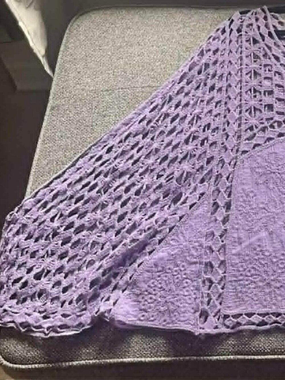 Spectacular Light Purple Crochet Cover Top (C45) - Picture 4 of 8